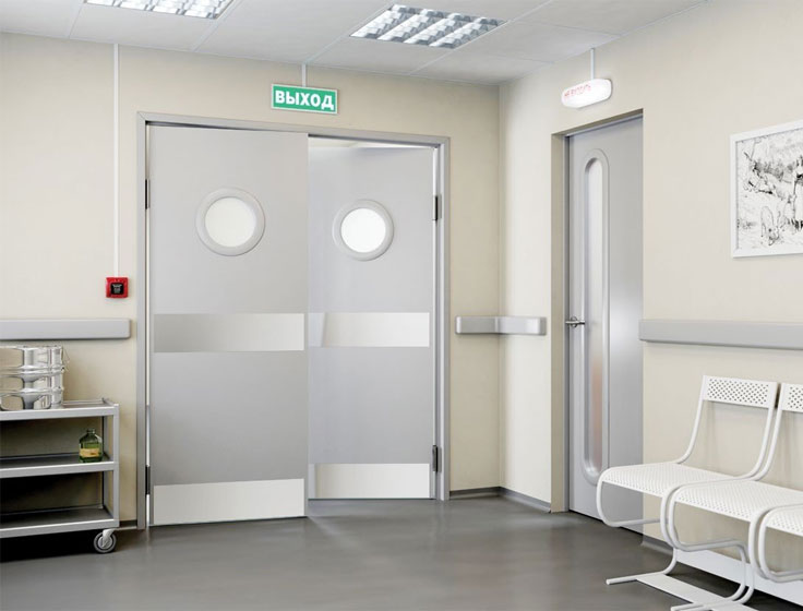 Виды медицинских дверей для мед учреждений