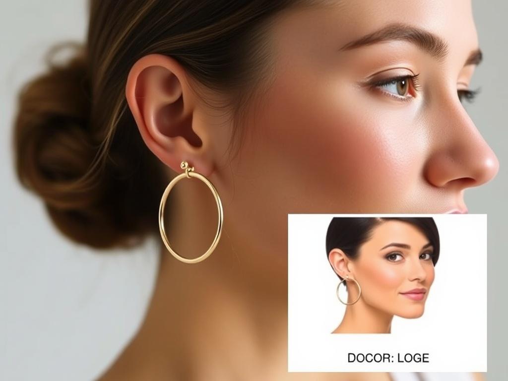 Choose the size of hoop earrings according to face shape Choose the size of hoop earrings according to face shapeфото