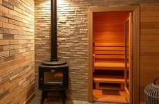 Облицовка печи в сауне: кирпич, камень, плитка — что выбрать